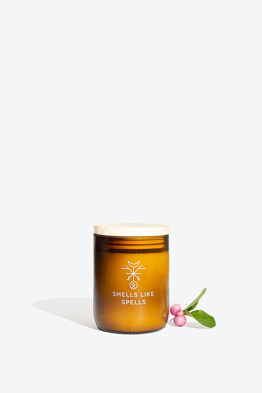 Soy wax scented candle with wooden wick NORNS Smells Like Spells