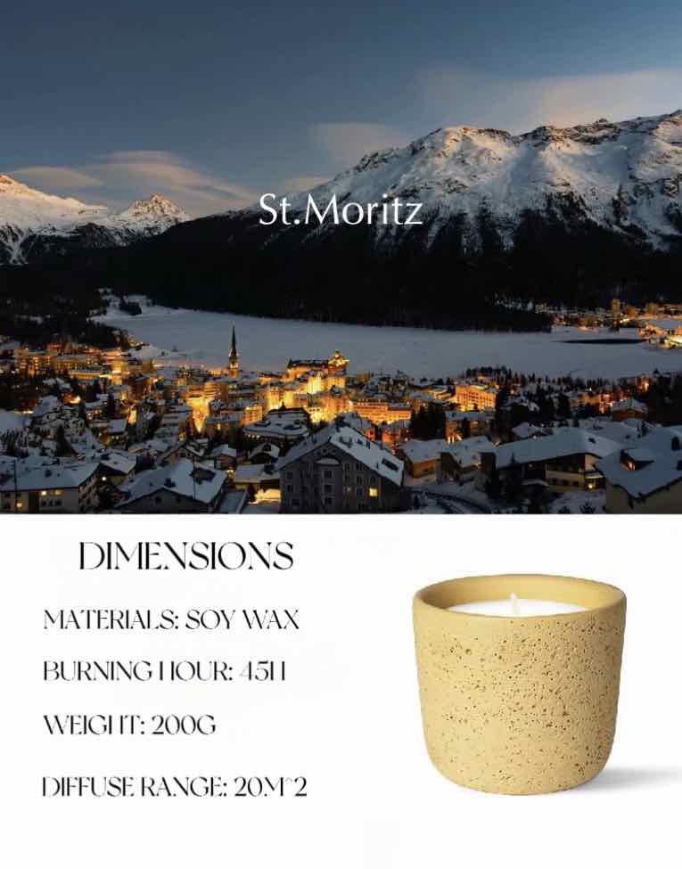 Wood Wick Soy Wax Scented Candle - Breath Of Nature Scented - St. Moritz-4
